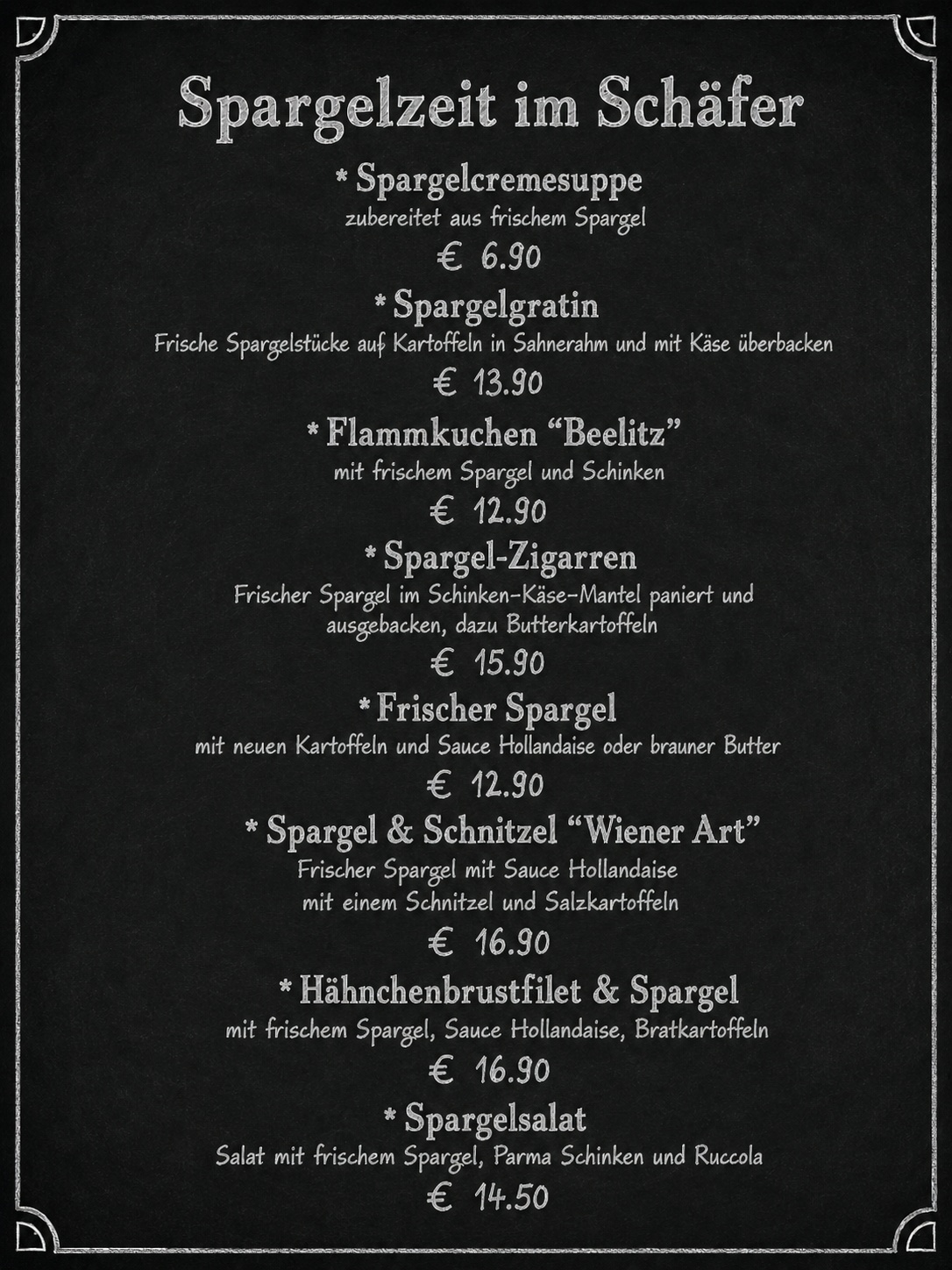 Spargelzeit im Schäfer